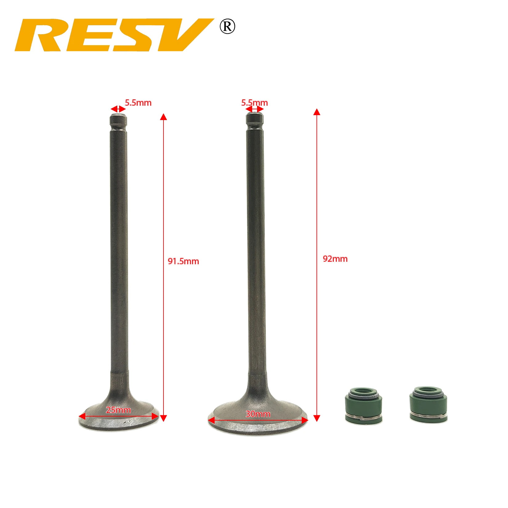 RESV for Honda CG150 CG 150 150cc DY150 HJ150 LIFAN150 LX150 Engine Valve Intake Exhaust Stem Valve Kit