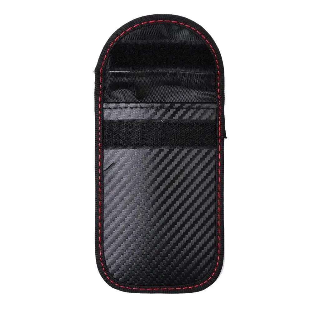 1PCS Anti-Theft Keyless Entry Car Key Cover Signal Radiation Blocking Farady Bag Car Key Wallet Portable Security Keychain