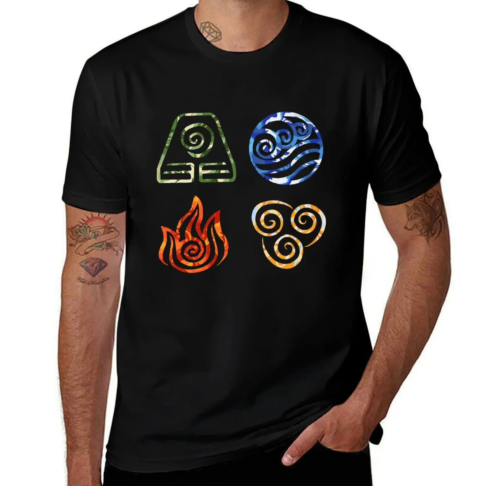 

4 Nations in Avatar the Last Airbender T-Shirt affliction shirts anime tshirt vintage graphics mens t shirts