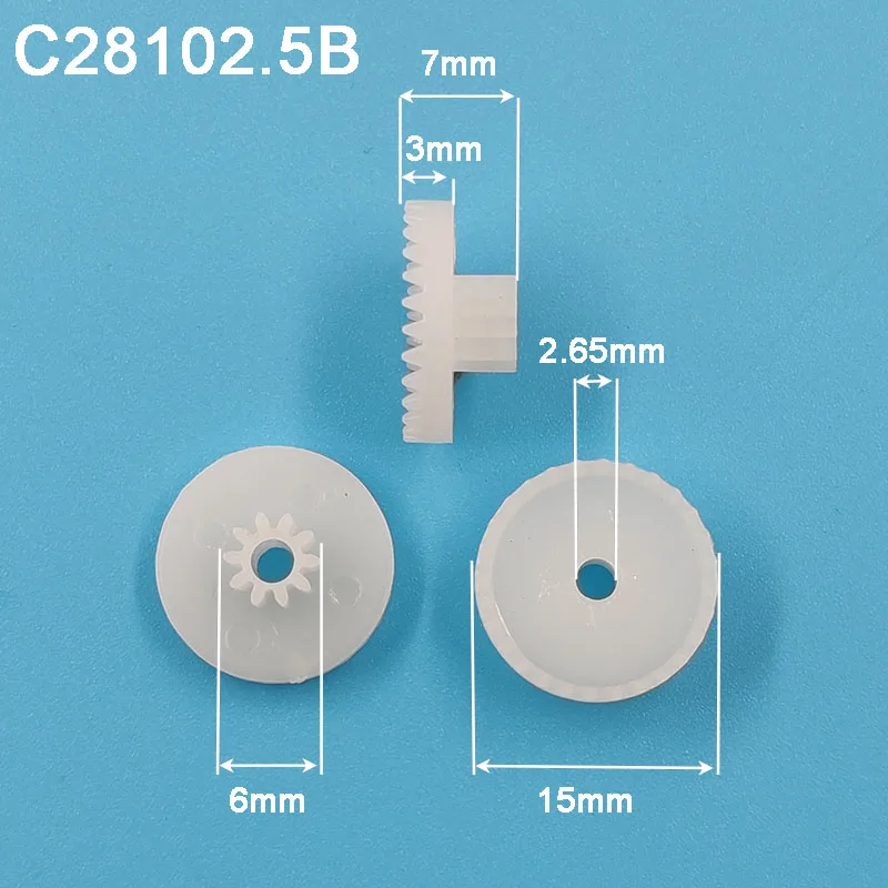 C28102.5B 0.5M Crown Gear 28 Teeth +10 Teeth POM Plastic Crown Pinion DIY Model Toy Accessories 28T +10T