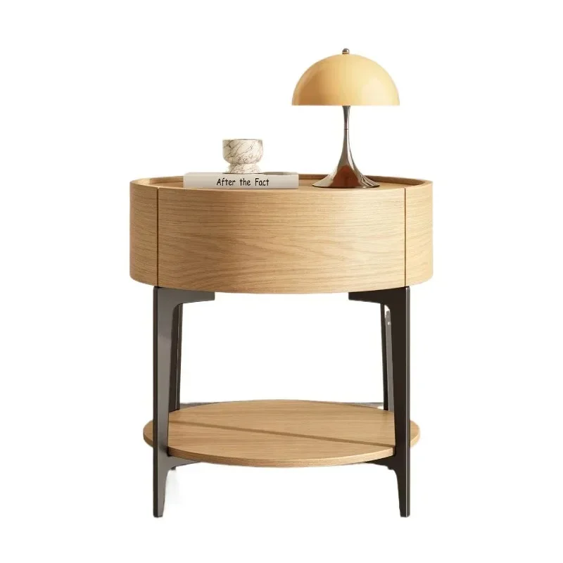 Distinctive Modern Metal Elegant Bedside Table Spacious Sleek Classic Versatile Walnut Bedside Table Comodino Storage Furniture