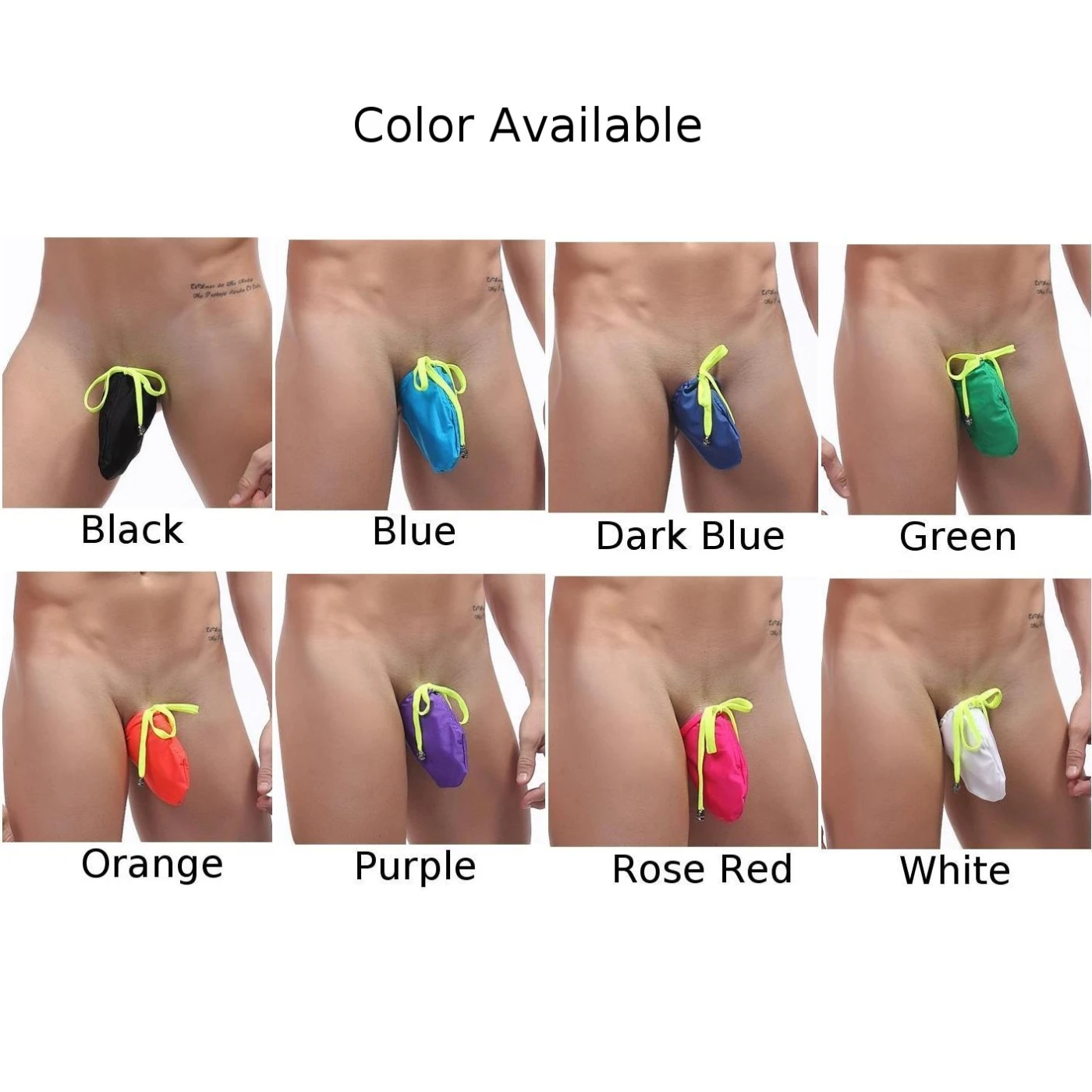 2022 Hot Mens Penis Sheath Sexy Thong Underwear Wrapped Penis Lace Up Solid Bulge Pouch Lingerie Swimwear Uniform Temptation