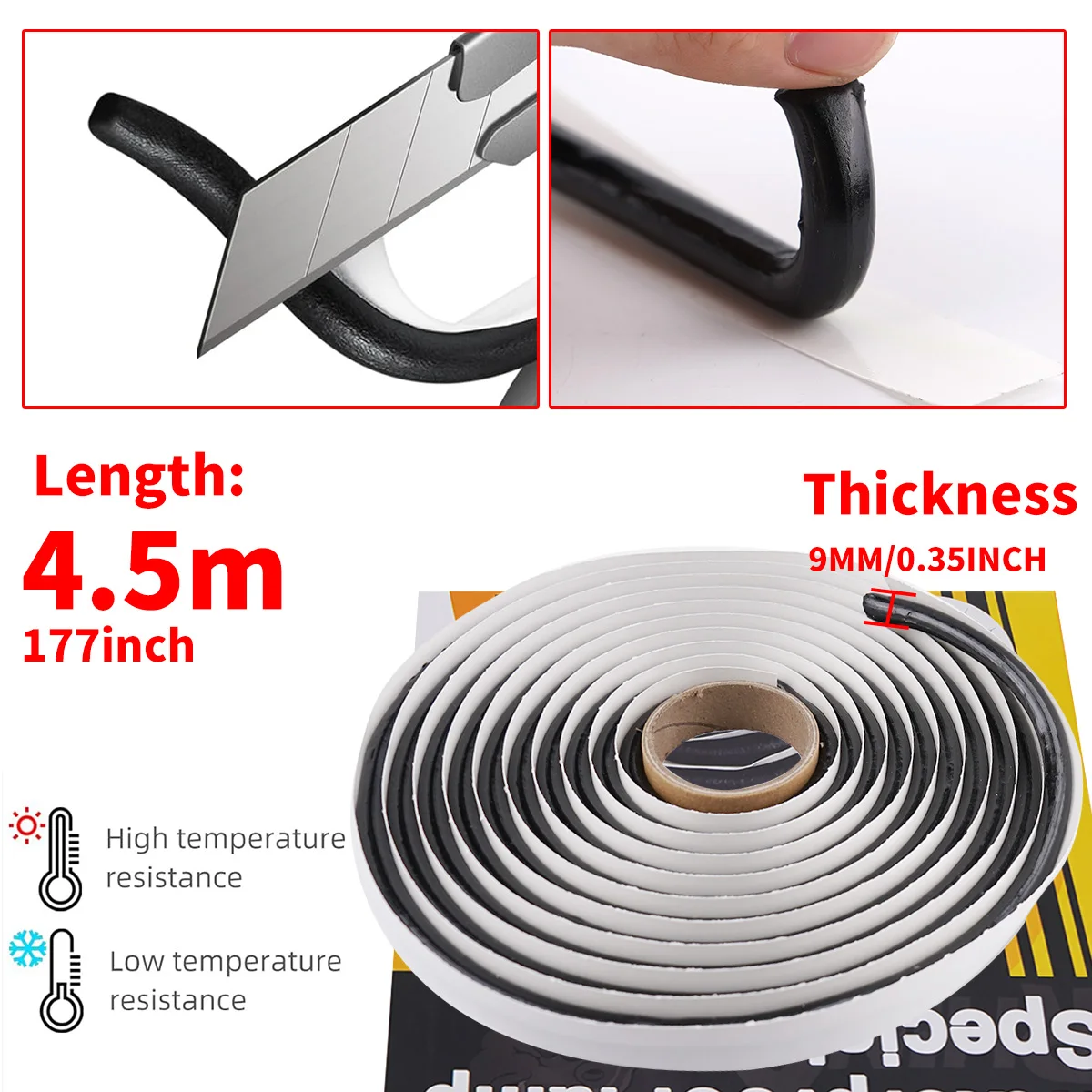 Butyl Rubber Glue Headlight Sealant Retrofit Reseal Hid Headlamps Taillight Shield Glue Tapes Car Door Seal Accessories image 2