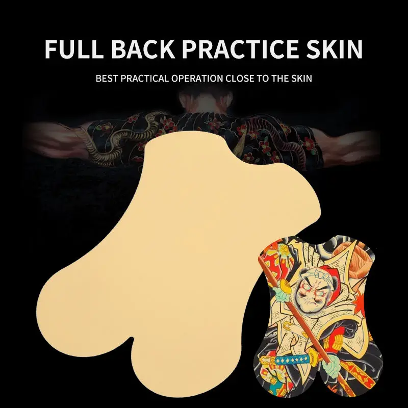 YILONG Silicone  Full Back Tattoo Practice Skin 3MM  Fake Skin Double-Sided for Permanent Makeup Tattoo Accessory