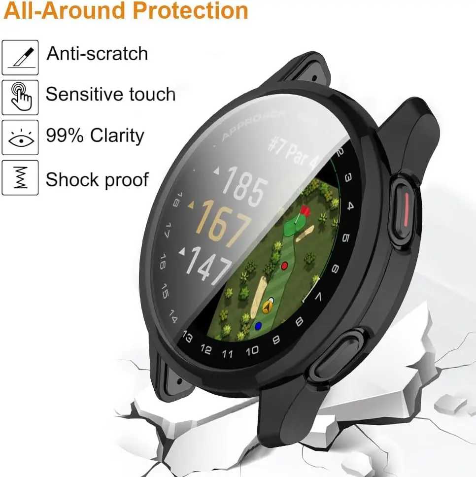 Custodia per orologio in TPU per Garmin Approach S50 Guscio protettivo Protezione per schermo Copertura antigraffio per accessori Garmin Approach S50