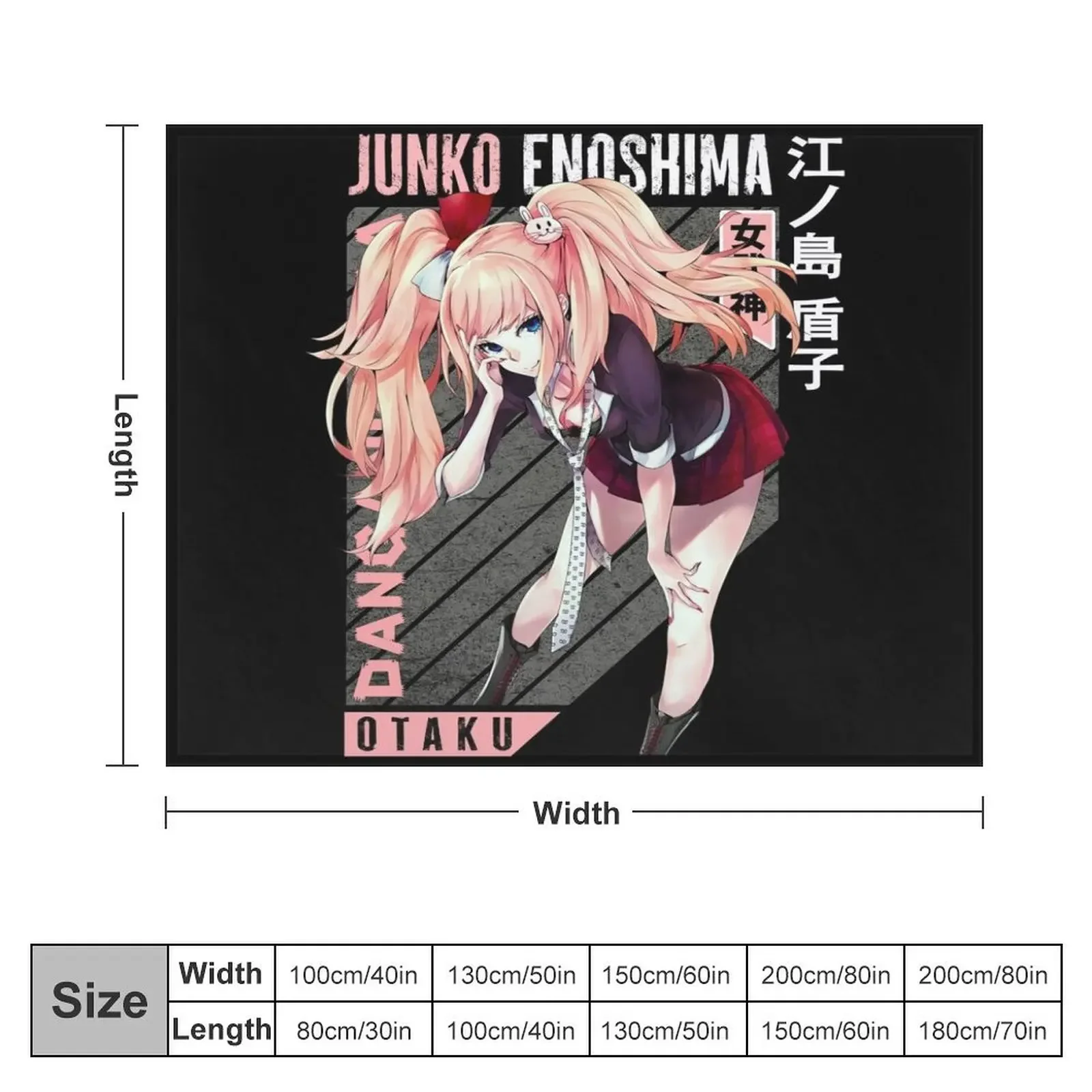 Junko Enoshima Throw Blanket for winter Custom anime Blankets