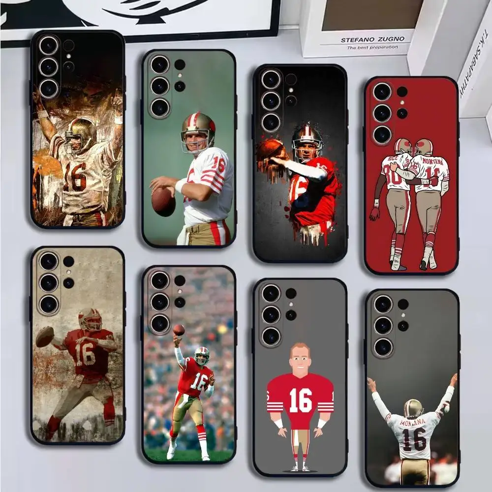

Joe Montana Phone Case For SamsungS25,24,21,22,23,30,Ultra,20,Plus,Fe,Lite,Note,10,Soft Black Cover