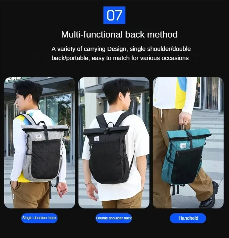 Leichter Faltbarer Outdoor-Sportrucksack mit Großer Kapazität, Wasserdichter Wanderrucksack für Freizeitaktivitäten und Täglichen Gebrauch, Unisex – Detail 18