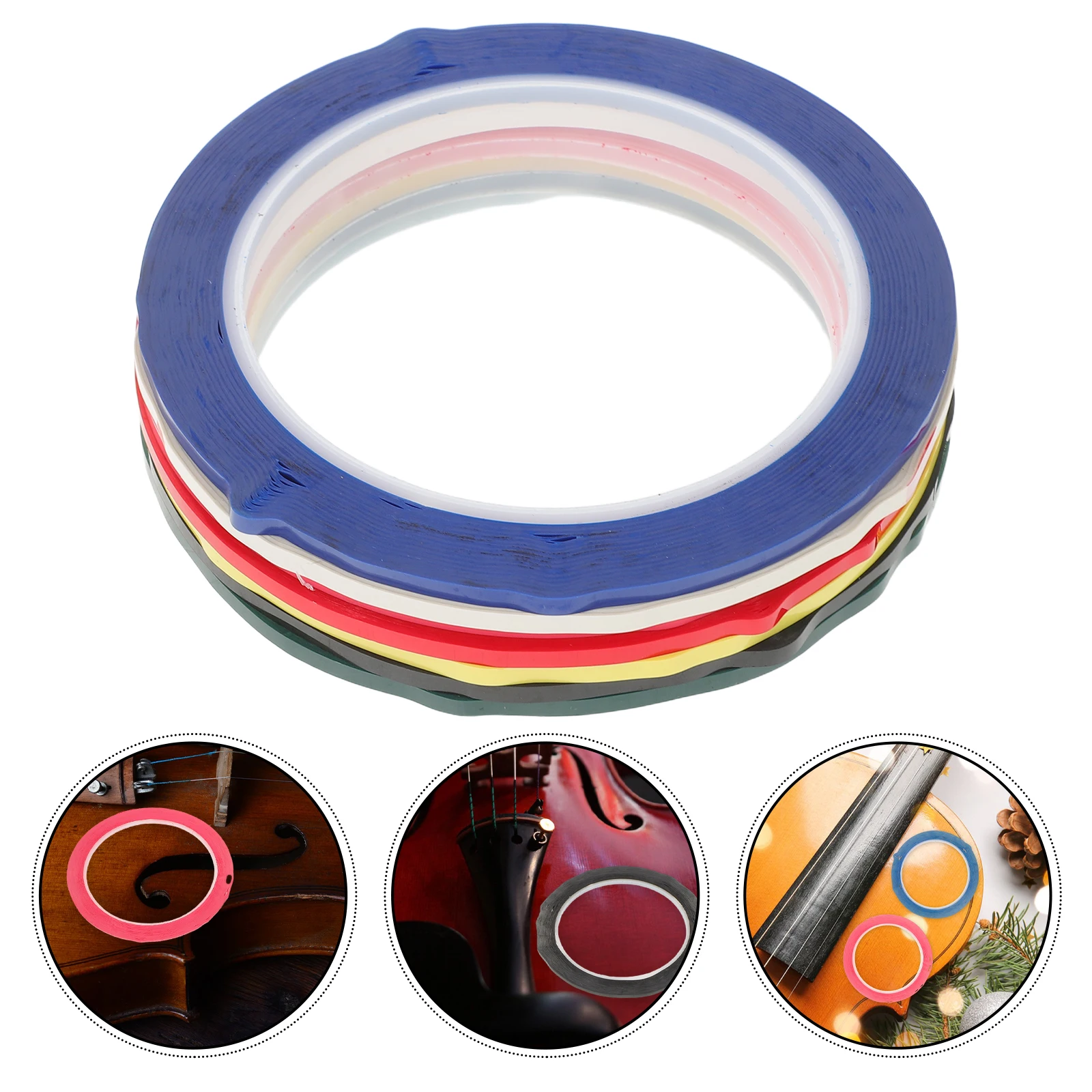 

7 Rolls Pointing Stickers Fingerboard Musical Instrument Position Tape for Violin The Pet Guide