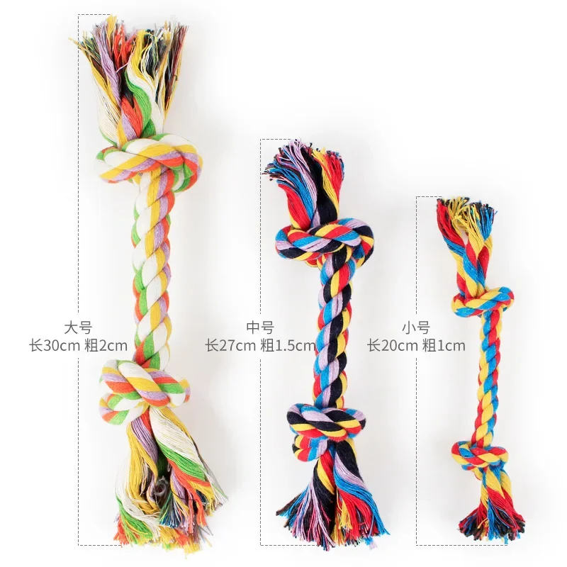 Dogs Toys Puppy Cotton Chew Rope Knot Toy Durable Braided Dog Toys Dog Cleaning Teeth Braided Bone Rope Juguetes Para Perro