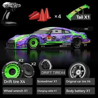 Drift Car 1:16 40km/h 2.4G 4WD High Speed 3 Type of Tire 2 sets of Tail Classic Edition Professional Racing Rc Cars for Adults