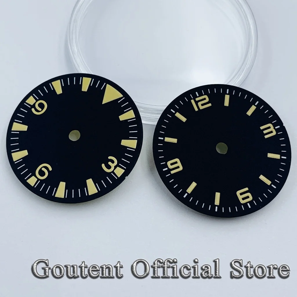 Goutent 28.5mm Sterile Black Orange Watch Dial Fit PT5000 ETA2836/2824 NH35 NH36 DG2813/3804 Miyota 8215 821A Movement