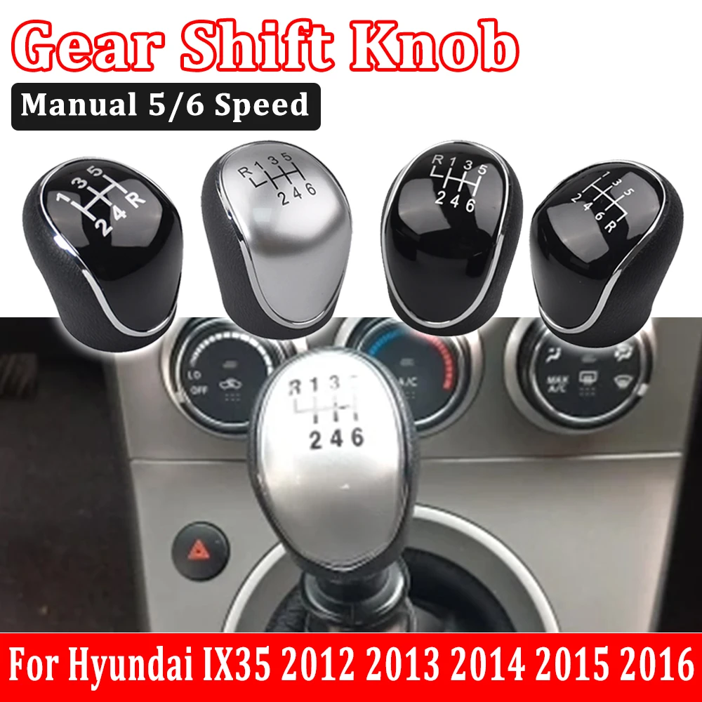 New Manual 5/6 Speed Transmission Lever Shifter Gear Shift Knob Black For Hyundai IX35 2012 2013 2014 2015 2016 Car Accessories