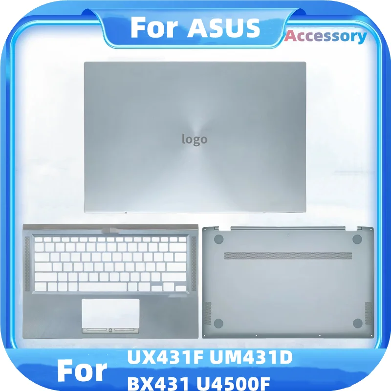 

NEW LCD Back Cover For ASUS UX431F UM431D BX431 U4500F Laptop Front Bezel Palmrest Bottom Case Hinges Cover Top Case