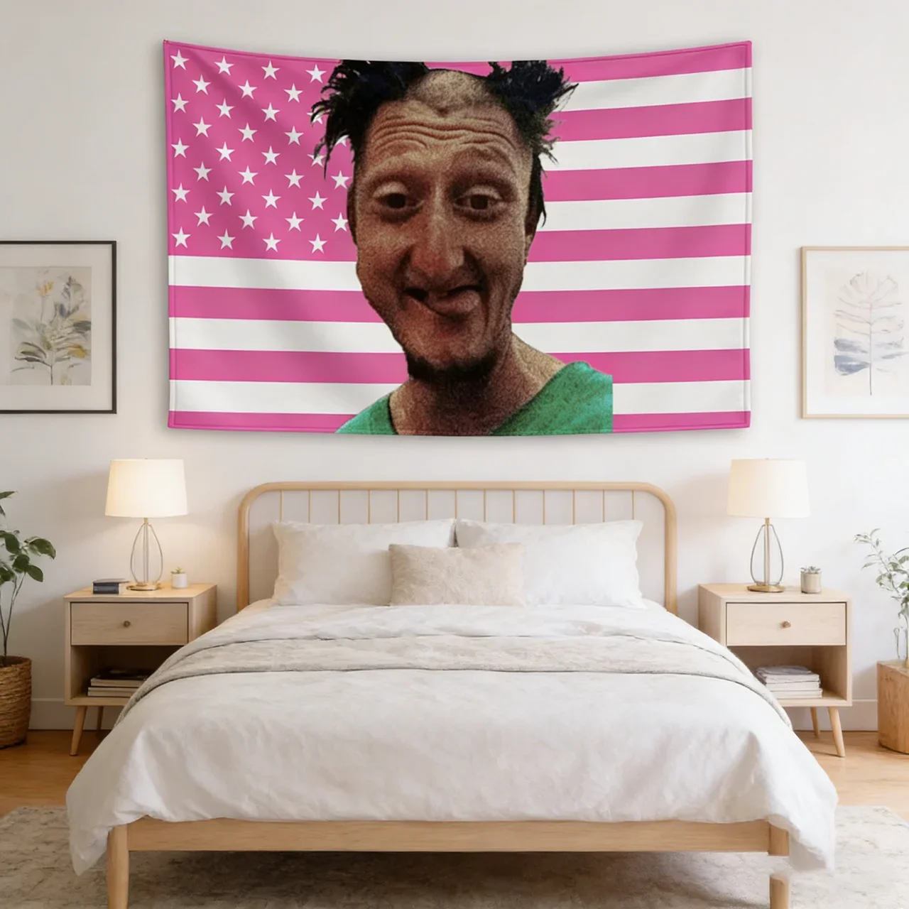 Customization Daniel Larson Decay American Flag Banner | Funny Flat Printed Tapestry, Hanging Decor For Bedroom, Outdoor & Garag