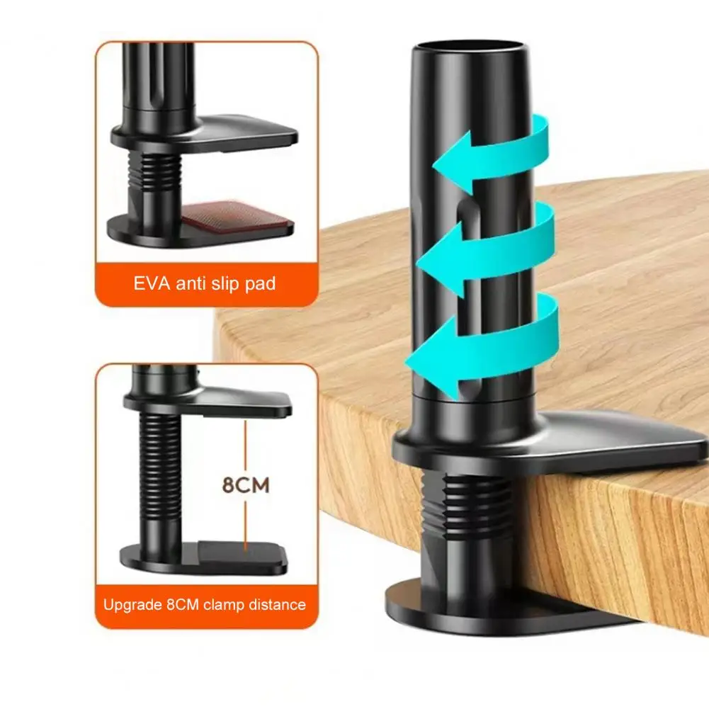 충격 흡수 전화 마운트 유연한 긴 팔 클램프 침대 옆 책상 용 전화 태블릿 홀더 자동차 삼성 용 자기 충격