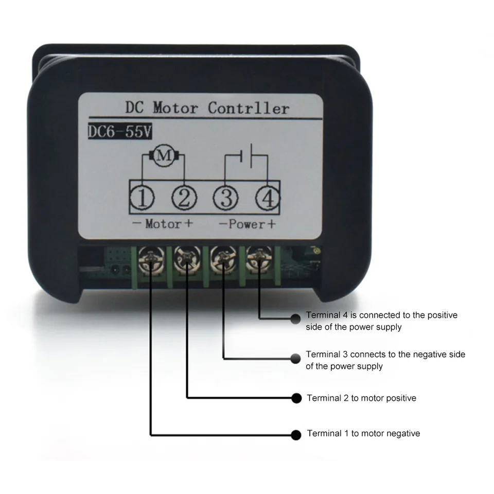 PWM DC Motorregler 6–60V 30A – Mit LED-Display, Produktbild-Vorschau 2