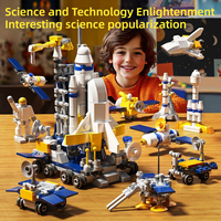 319PCS Spacecraft Aviation Manned Spaceship Aerospace Astronaut Building Blocks Model Toys for Kids Christmas and Halloween Gift