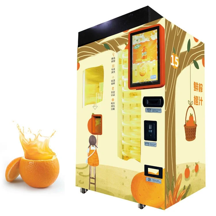 High Quality Smart Automatic Orange Juice Vending Machine with Cooling Cleaning Functionality FL Customized