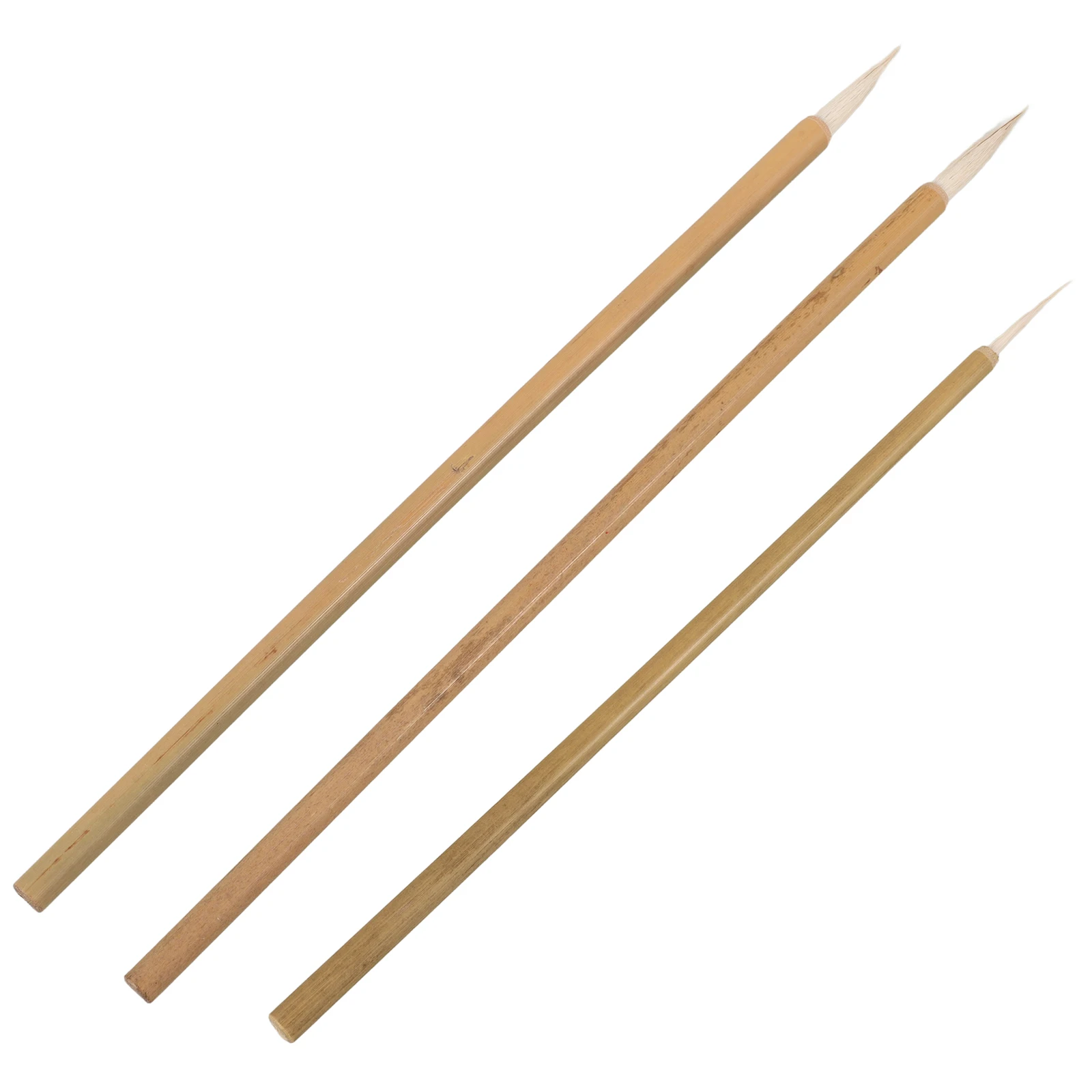 3pcs Detail Paint Brush Set For Ceramic Pottery Painting Fine Art Handle, Small Acrylic Watercolor Wall Tool