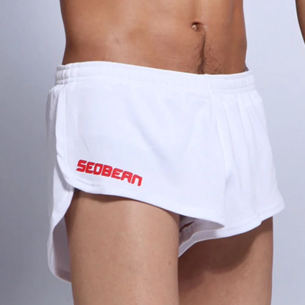 Men Knickers Homewear Yoga Running Gym Sports Panties Breathable Arrow Shorts Pouch Bulge Underpants Male Sleep Bottoms