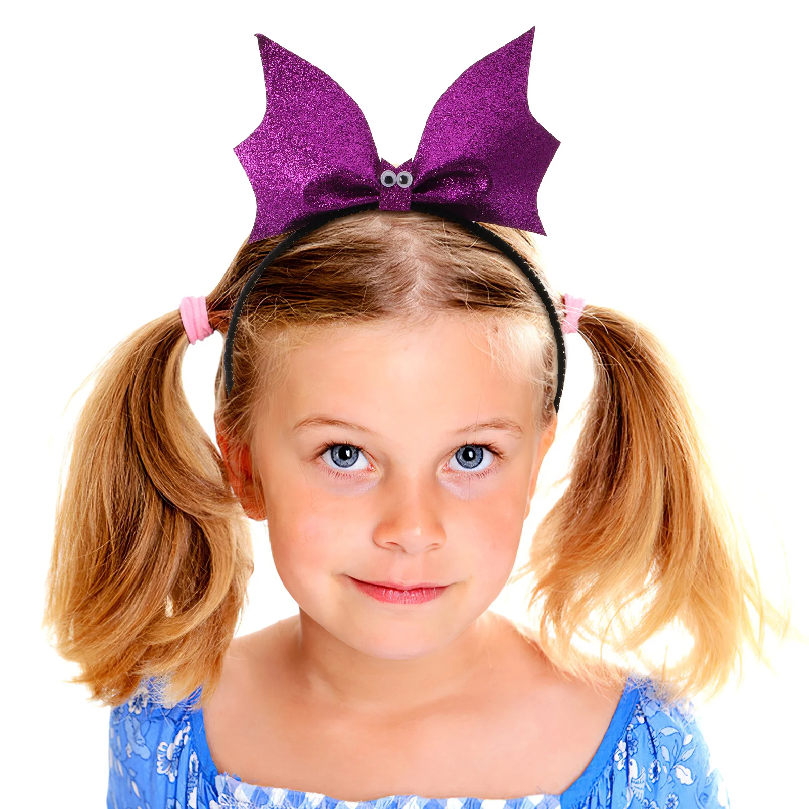 

Shiny Bat Hair Hoop for Girls Fashionable Sequin Headband Ideal for Christmas New Year Eve Party Kids Costume Accessory Purple