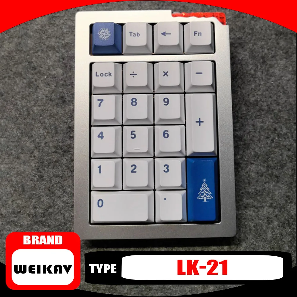 

Weikav Stars21 Plus Keypad Kit Aluminum Wireless Bluetooth 3Mode Mechanical Keyboard Custom Rgb Hot Swap Numeric Keypad Kit
