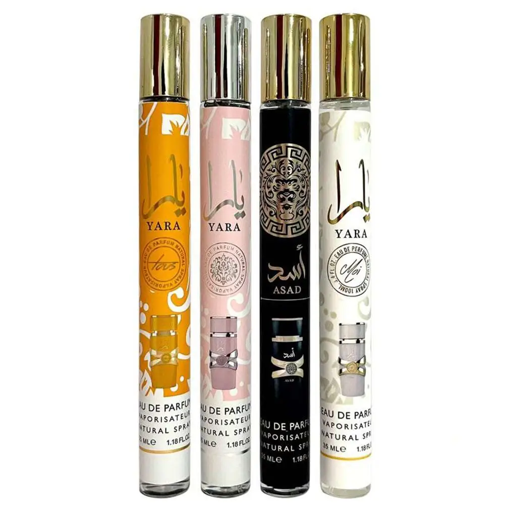 35ml Arabska Fabryka Perfum Neutralnych Trwały Zapach Długotrwały Zapach Czarny Różowy Żółty Biały Mini Rozmiar Kobiety Dubaj Perfumy