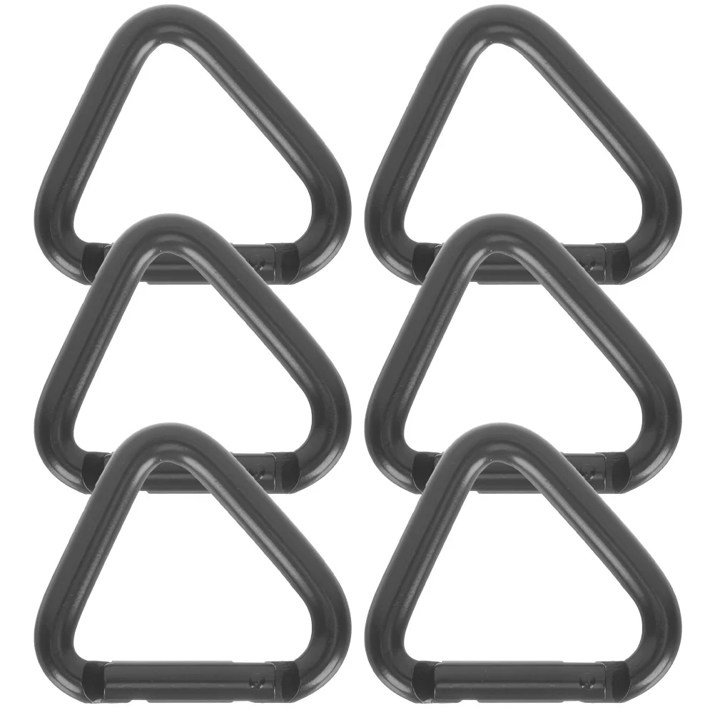 

6 Pcs Carabiner Triangle Travel Heavy Duty Large Aluminum Alloy Climbing Buckles