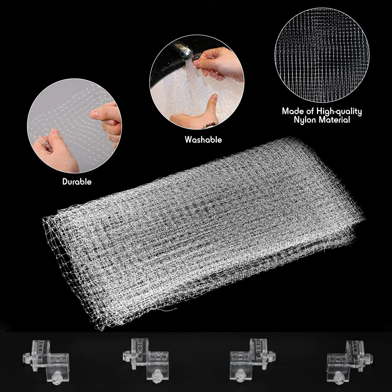 Vastocean Aquarium Screen Net Fish Tank Anti-Jumping Net Covering Replacement  Mesh Netting Fish Tank Covering Replacement Net