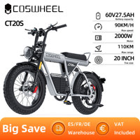Coswheel Electric Bike CT20S 2000W Motorcyle Drit bike Ebike 20 Inch Fat Tire Bicycle 60V 27.5AH Bikes Adult Electric Bicycle