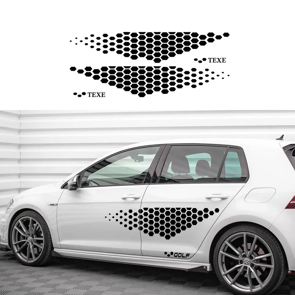 Car Door Side Stickers For Volkswagen VW Golf 4 5 6 7 TSI TCR GTD GTI MK4 MK5 MK3 MK2 MK7 Polo Auto Accessories Vinyl Decals