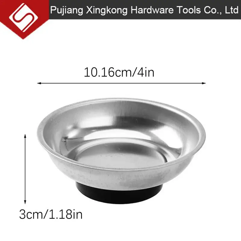 Screw Tray Stainless Steel Screw Bowl Parts Holder Parts Tray Portable Magnetic Bolt Holder Tray Magnet Parts Tools Bowl For