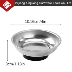 Screw Tray Stainless Steel Screw Bowl Parts Holder Parts Tray Portable Magnetic Bolt Holder Tray Magnet Parts Tools Bowl For