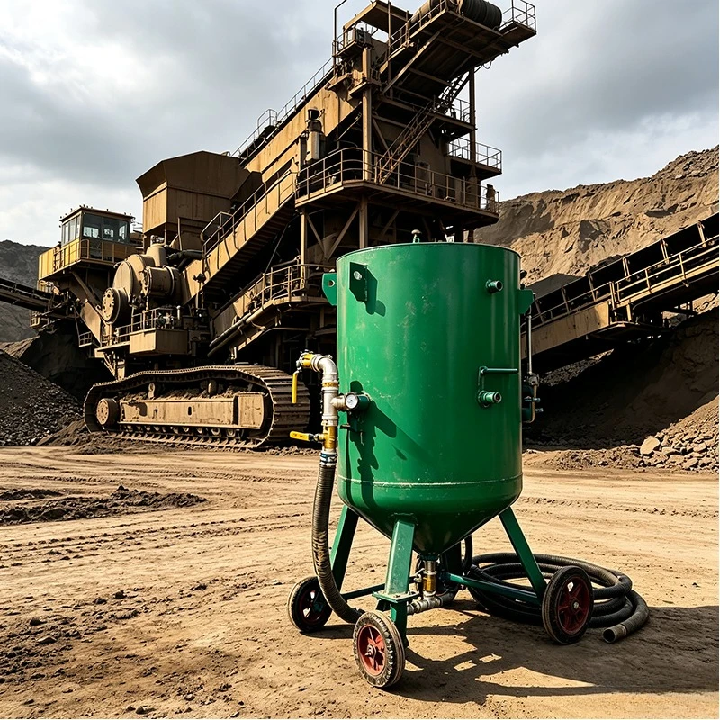 Sand Blasting Cabinet for Iron Parts Rust Removal Paint Stripping and Surface Preparation in General Machinery Workshops