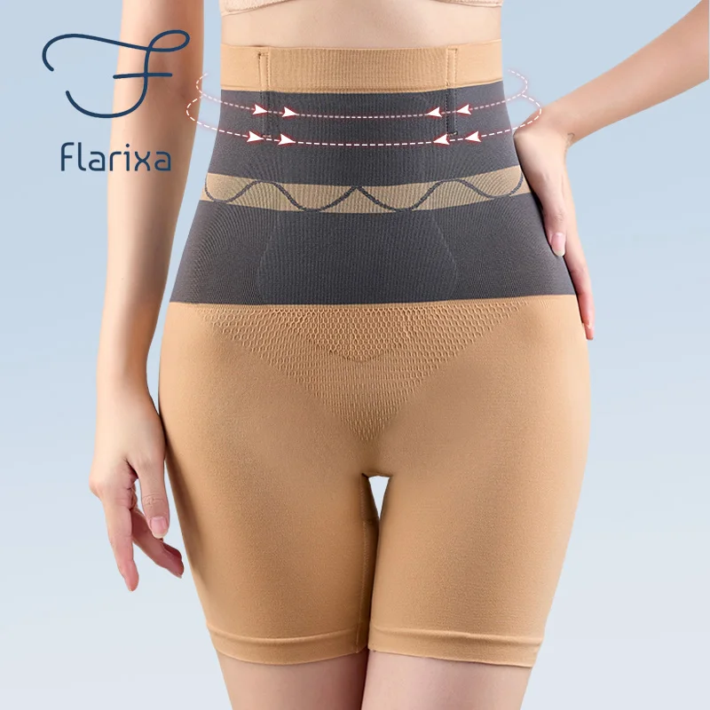 Flarixa bragas reductoras de vientre plano para mujer, pantalones cortos adelgazantes de cintura alta, ropa interior térmica de invierno, levantador