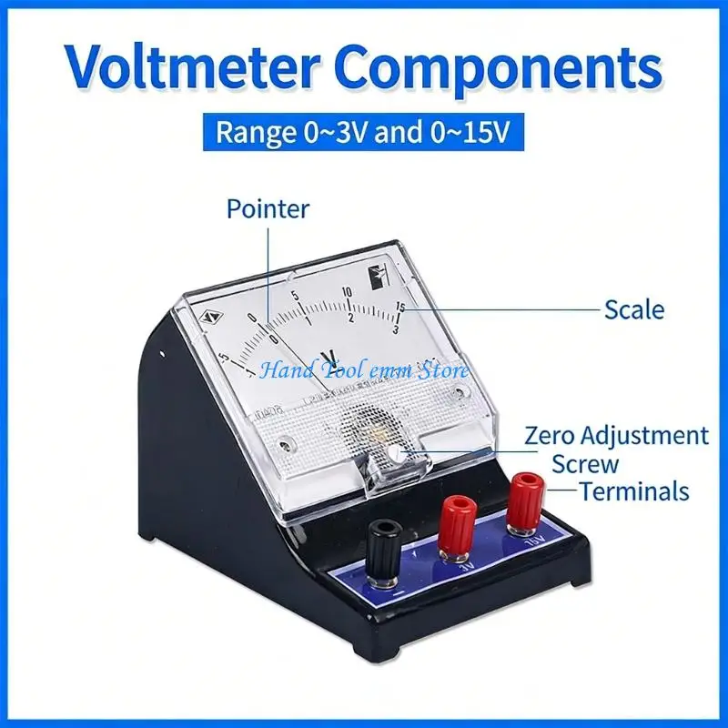 H37F Physics Classroom Demonstration Ammeter Double Ranges 0.6A-3A Easy Read Pointer