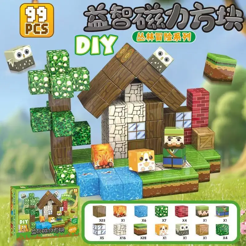 DIY magnetic building set with magnetic particles - an educational toy for children of both boys and girls