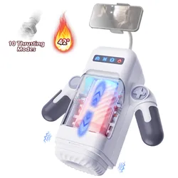 Kushor-Robot masturbador masculino automático, soporte para teléfono, máquina de mamada con vibración y calefacción, masturbación vaginal para hombres, Juguetes sexuales 18