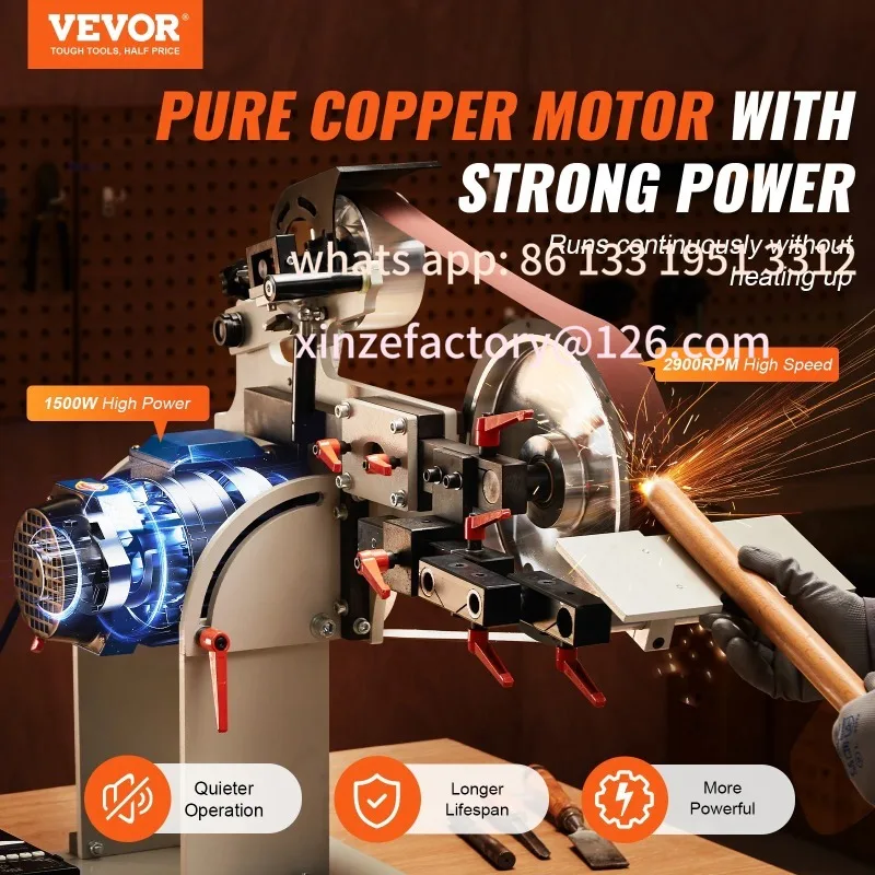 

CustomizableGrinding Moulds & 3PCS San SucceBuy Belt Grinder Sander Variable Speed Belt Polisher with VFD 1500W Knife Sharpener