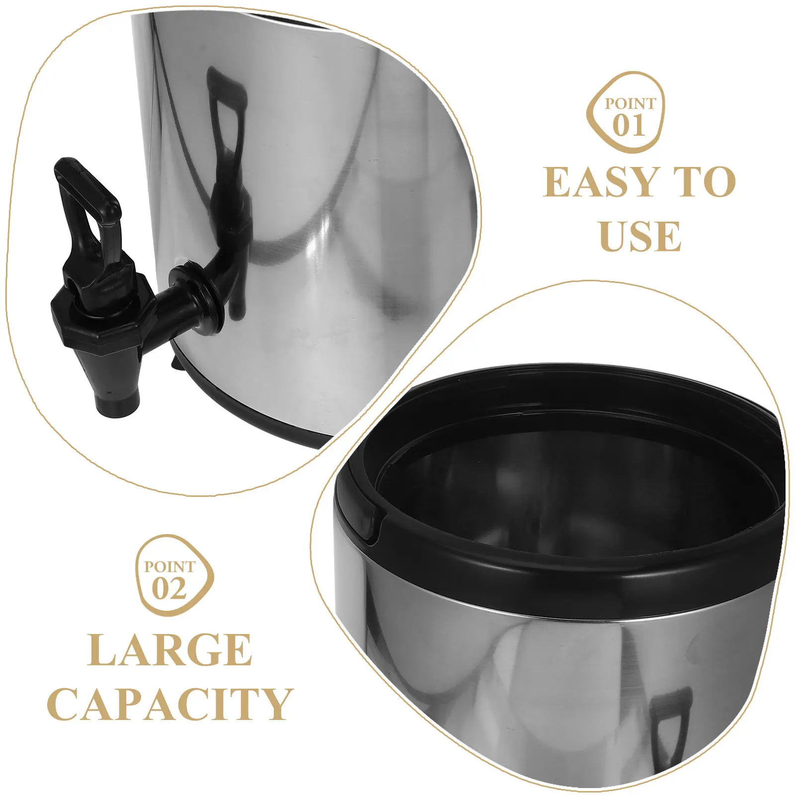Thermal Coffee Jug Stainless Steel Insulated Bottle Carafe Halloween Christmas New Year Cold And Hot Drink Dispenser 6L