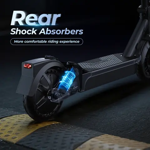 Foldable Electric Scooter High Speed E- Scooter 8.5" Tire Double Suspension 500W 30KM Long Range Fast Charging Adult Scooter