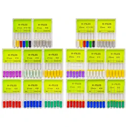 6 Teile/paket Dental Dateien Hand Verwenden H-Dateien 21/25mm Edelstahl Endodontie Wurzelkanal Dateien Zahnarzt werkzeuge Instrumente