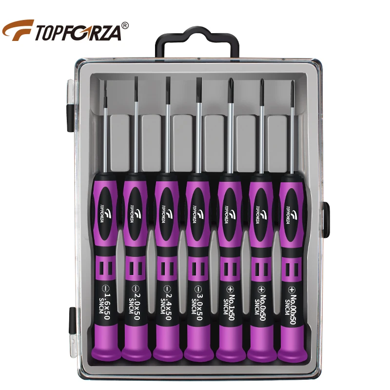 

TOPFORZA 7pcs Precision Screrwdriver Set Magnetic Phillips Slotted Bit Screwdriver Kit Electronic Watch Repair Tools Multi-tools