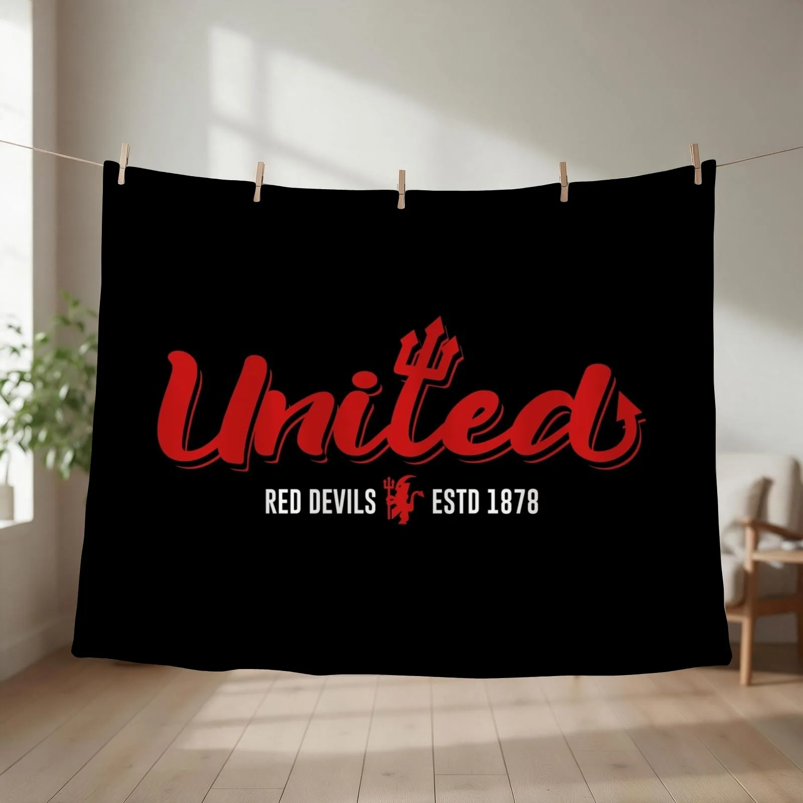 United Typography Throw Blanket couch cozy soft plush fuzzy picnic outdoor blanket