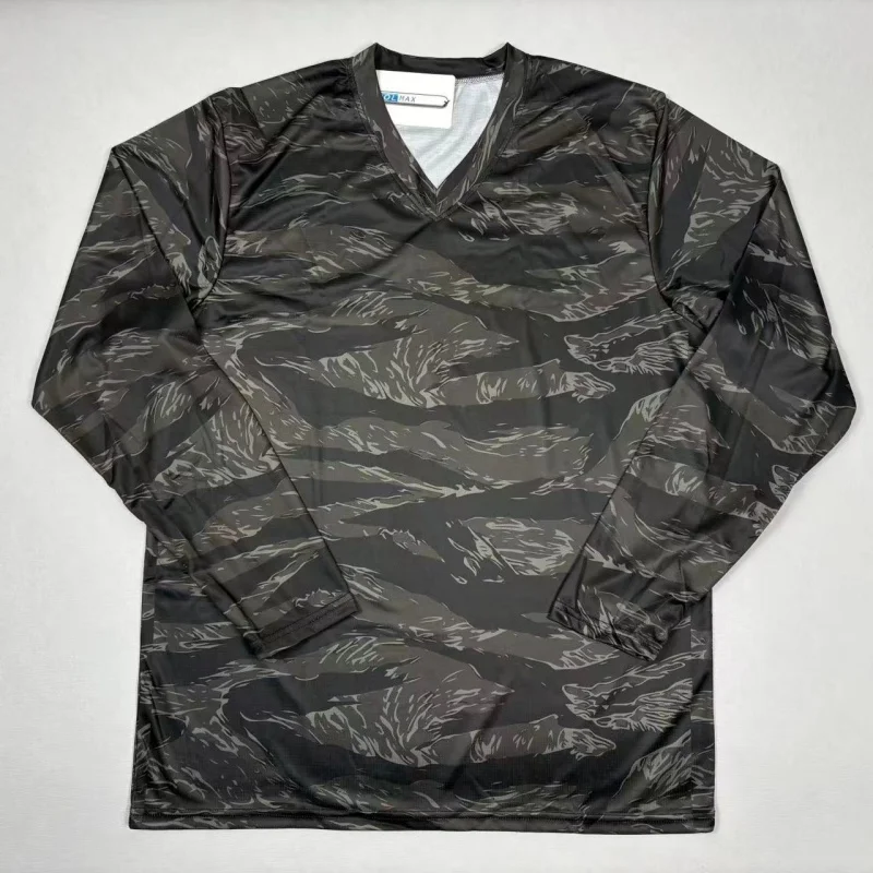 Quick Drying V-neck Outdoor Sports Long Sleeved Shirt