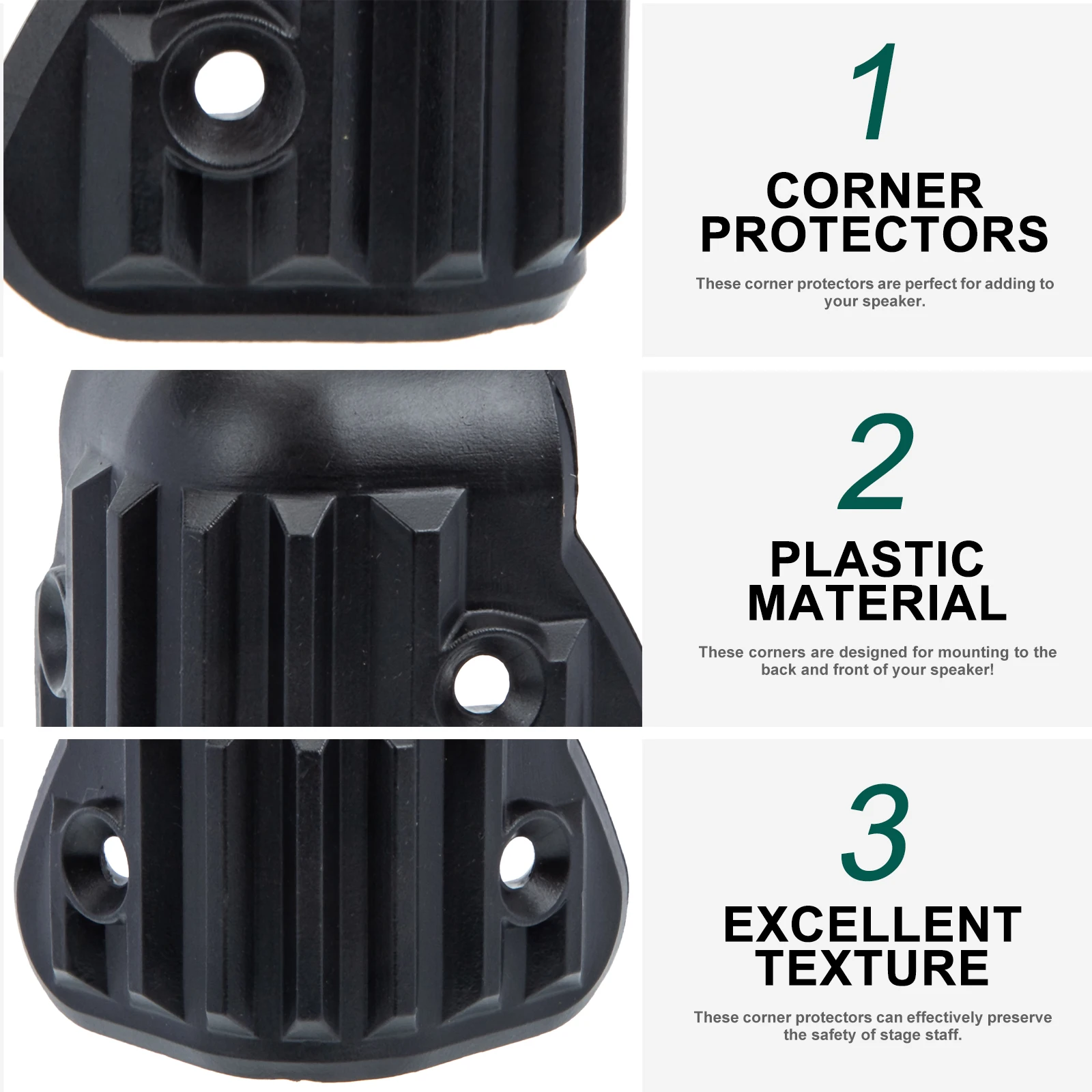 

16 Pcs Speaker Corner Protectors Wrap Angle Cabinet Plastic Bumpers Furniture Anti Collision Stage Safety Durability Packaging