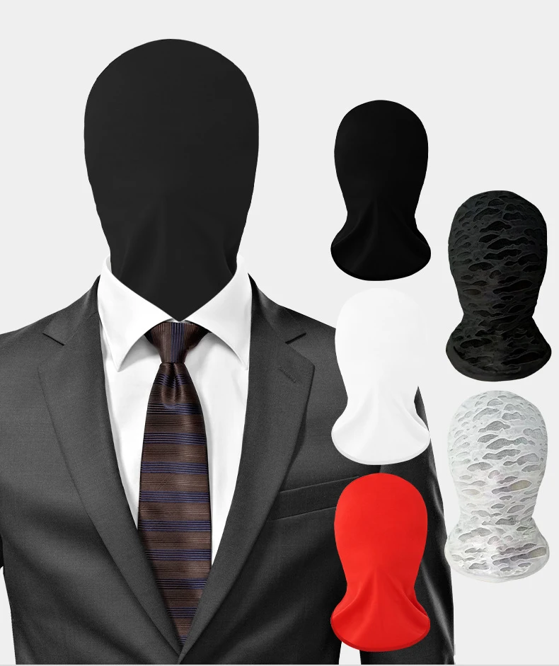 Balaclava Sommer Vollgesichtsmaske Atmungsaktiv Transparent UV-Schutz Gesichtsbedeckung Elastisch Halloween Rollenspiel Eisseide Cosplay – Detail 1