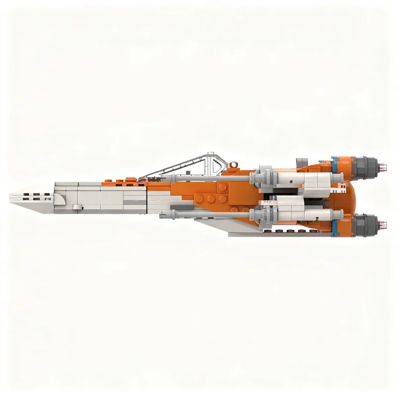 415pcs MOC Star Battle Resistance X Fighter Orange Model Building Blocks Architecture Toy Festival Gifts Idea Brick