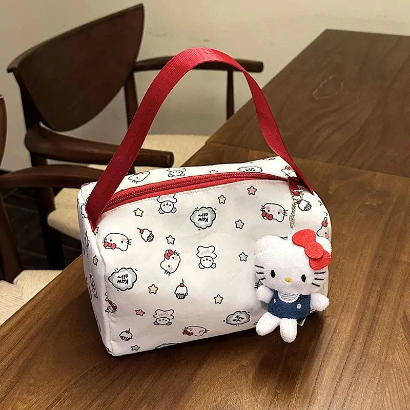 

Hello Kitty's new bubble cotton large capacity makeup bag, toiletry bag, storage bag, super cute handbag